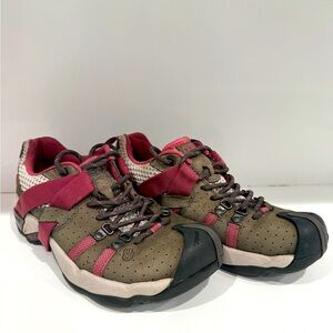 Teva Ossagon Wraptor Leather Outdoor Hiking Shoes Gray Pink Active Women's 8